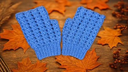 Jak zrobić mitenki na szydełku krok po kroku | Jesienny projekt DIY #611 PL/ENG