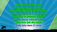 Już za parę dni za dni parę - Lato lato lato czeka ( karaoke )