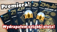 Zdrapki Lotto  Premiera! 6 zdrapek Złoty Los  Trafiły się sztabki złota! 