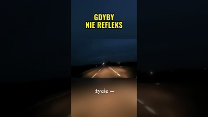 Noc, sekunda i prawie tragedia  Reakcja kierowcy uratowała wszystkich! #dashcam #shorts #drogi