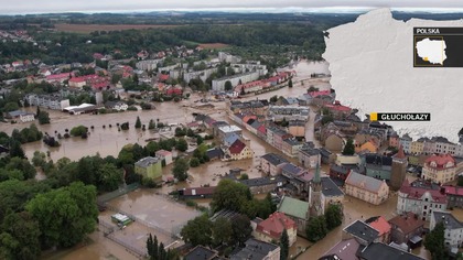 Głuchołazy, Kłodzko, Prudnik.  Z lotu drona widać skalę szkód wyrządzonych przez powódź @TVN24 (1080p 25fps H264-128kbit AAC)