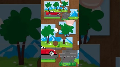 Układanie puzzli z samochodem