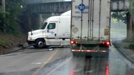 Driver Fails at Low Bridge U-Turn - USA Truck
