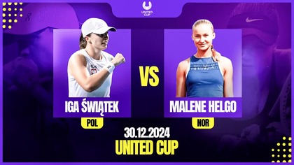 ŚWIĄTEK VS HELGO - NA ŻYWO - UNITED CUP - 29. 12. 2024r.