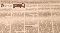 Grał w drużynie Jezusa - wspominki Przeglądu sportowego o Papieżu Franciszku w dzień pogrzebu.