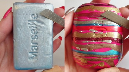 Soap Carving ASMR Relaxing Sounds no talking Satisfying ASMR Video