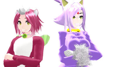 mmd MMD cda Chip Blaze the Cat sonic