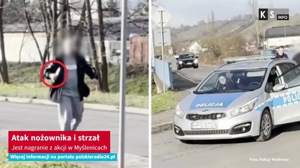 Atak nożownika i strzał.  Jest nagranie z akcji w Myślenicach [KS Info]