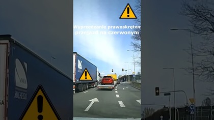 Wyprzedzanie prawo skrętem i przejazd na czerwonym #shorts #rikordwidjo
