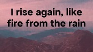 No more running, Im here to remain...