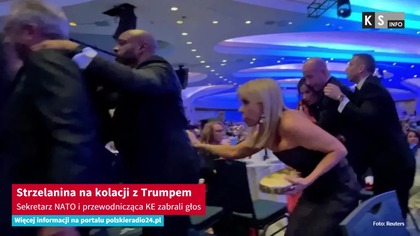 Strzelanina na kolacji z Trumpem.  Sekretarz NATO i przewodnicząca KE zabrali głos [KS Info]