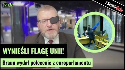 Sceny w Sejmie.  Braun: Wyprowadźmy tę flagę