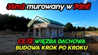 Dom 35m2 w 7 dni.  Jak wykonać więźbę dachową pod 35m2.  Dom 35m2 murowany z antresolą.  Cz.  12.