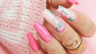 Peony flowers nails art tutorial step by step / Elisium Nails