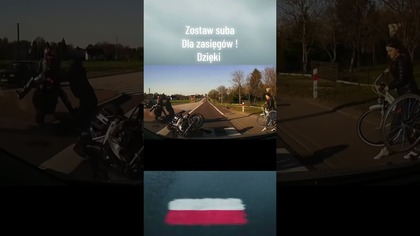 MASAKRA! Motocykliści wpadają w auto  sekundy od tragedii! #wypadek #motocykl #carcrash