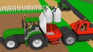 Telescopic Loader for loading Fertilize & Red Tractor swaraj with Spreader | Farmeriada for youngest