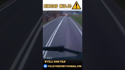 Bandycki manewr wyprzedzania kierowcy zawodowego #shorts #dashcam #polska #rikordwidjo #policja
