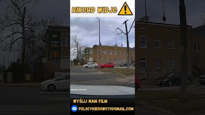 Kolizja na rondzie - kobieta w szoku #szok #polscykierowcy #polska #kolizja #polskiedrogi #