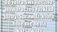 Od jutra świąteczno-noworoczny rozkład jazdy.  Sprawdź, które linie nie będą kursowały