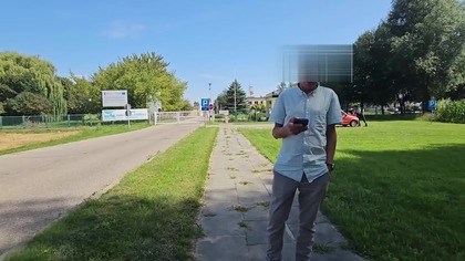 Jasnowłosa i znany publicznie gość wychodzą wyjaśniać zakaz foto w Tczewie.  Na wodociągach.  #275