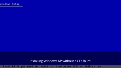 Not installing Windows XP enough
