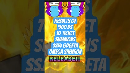 RESULT OF 900 DRAGON STONE 70 TICKET SUMMON SSJ4 GOGETA OMEGA SHENRON DBZ DOKKAN BATTLE