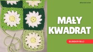 Jak zrobić mały kwadrat z kwiatkiem na szydełku.  Jak zszyć kwadraty szydełkowe #522