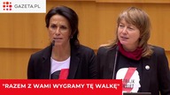Niezwykłe wystąpienie.  Europosłanki z różnych krajów w koszulkach Strajku Kobiet