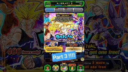 part 3 of summons on GOHAN SSJ 2 YOUTH DBZ DOKKAN BATTLE