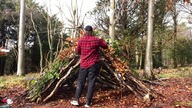 Building a A-Frame Survival Shelter