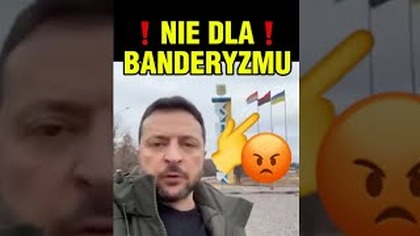 NIE DLA BANDERYZMU! Żeleński występuje na tle banderowskiej flagi