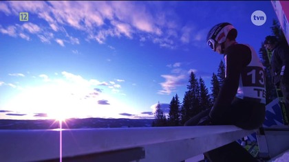 MŚ Trondheim 2025 - reklama transmisji konkursu na normalnej skoczni