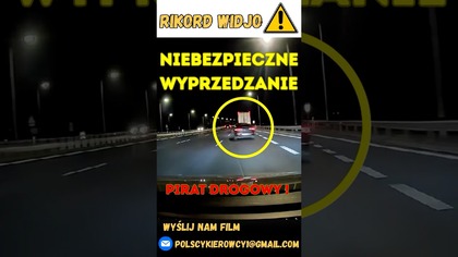 Niebezpieczne wyprzedzanie pasem awaryjnym #shorts #rikordwidjo #polscykierowcy #polska #policja