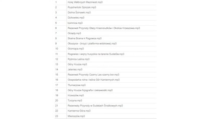 Góry Kamienne.  Audio: Paweł Strzewiczek do odsłuchu
