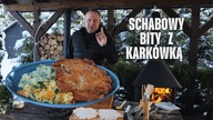Schabowy bity z karkówką i ziemniaki z cebulą mieszane - kuchnia na ogniu / Oddaszfartucha