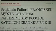 FRANCISZEK BĘDZIE OSTATNIM PAPIEŻEM, GDY KOŚCIÓŁ KATOLICKI ZBANKRUTUJE !!!