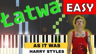  As It Was (Harry Styles) - Piano Tutorial (łatwa wersja)  NUTY W OPISIE 