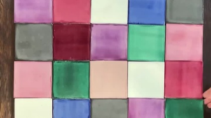Ciruela  ręcznie robiony patchwork z meksykańskich płytek 