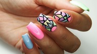 Pastel geometric / Allepaznokcie - pastelowe