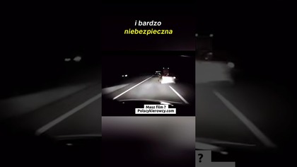  NIEBEZPIECZNA ZMIANA PASA! Noc, prędkość i wypadek.  #wypadek #droga #shorts