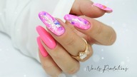 NailMas #13 Winter snowflakes marble nails art tutorial /Allepaznokcie Molly Lac