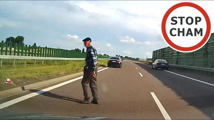 Starszy Pan na środku ekspresówki S19 #2313 Wasze Filmy