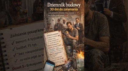 Dziennik budowy - 30 dni do załamania #remont #diy #shorts #humor #rozrywka #śmieszne #nieruchomości