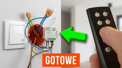 Dodawanie sterowania zdalnego do łącznika pojedynczego