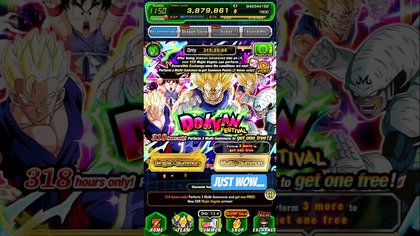 LR MAJIN VEGETA GOKU SUMMON DBZ DOKKAN BATTLE