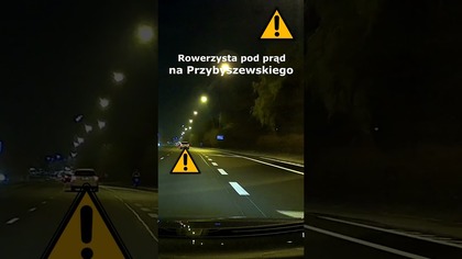 Rowerzysta jedzie pod prąd #shorts #rikordwidjo