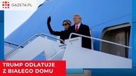Donald Trump żegna się z rodziną w bazie Andrews i wsiada do samolotu