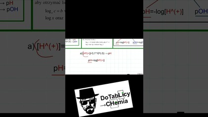 Bez Kalkulatora cz. 2 [H(+)] do pH #shorts #short #chemia #chemistry #umed #cke #medycyna #edukacja