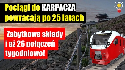 Pociągi do Karpacza powracają po 25 latach | Rozkład jazdy i 26 połączeń tygodniowo