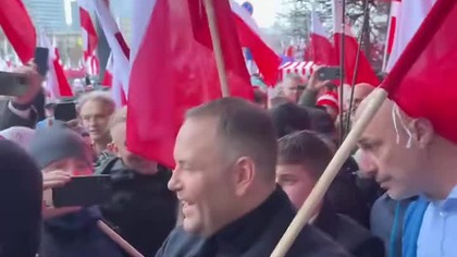 NAWROCKI WITANY PRZEZ POLAKÓW NA MARSZU NIEPODLEGŁOŚCI!